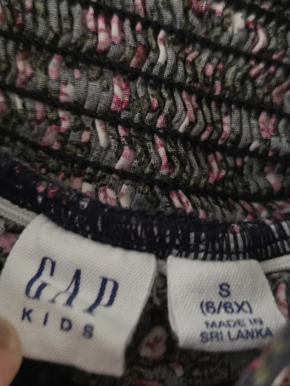 GAP Black Floral Ruffle Skort with Pink Flowers Size S(6/6x) Toddler